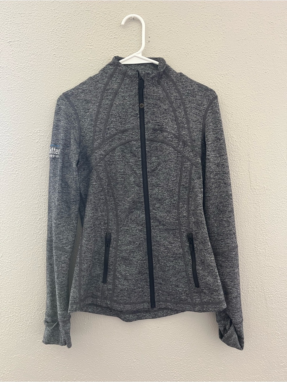 lululemon athletica Heather Gray Full-Zip Bomber Jacket